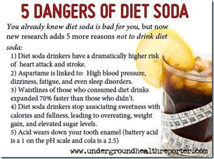 5 dangers of diet soda