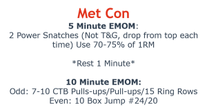 MetCon Oct 16
